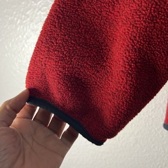 Patagonia Synchilla fleece pullover sweater pockets half zip red medium - Picture 4 of 8